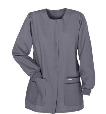 Women’s Scrub Jacket 4-Pocket Front Snap Closure