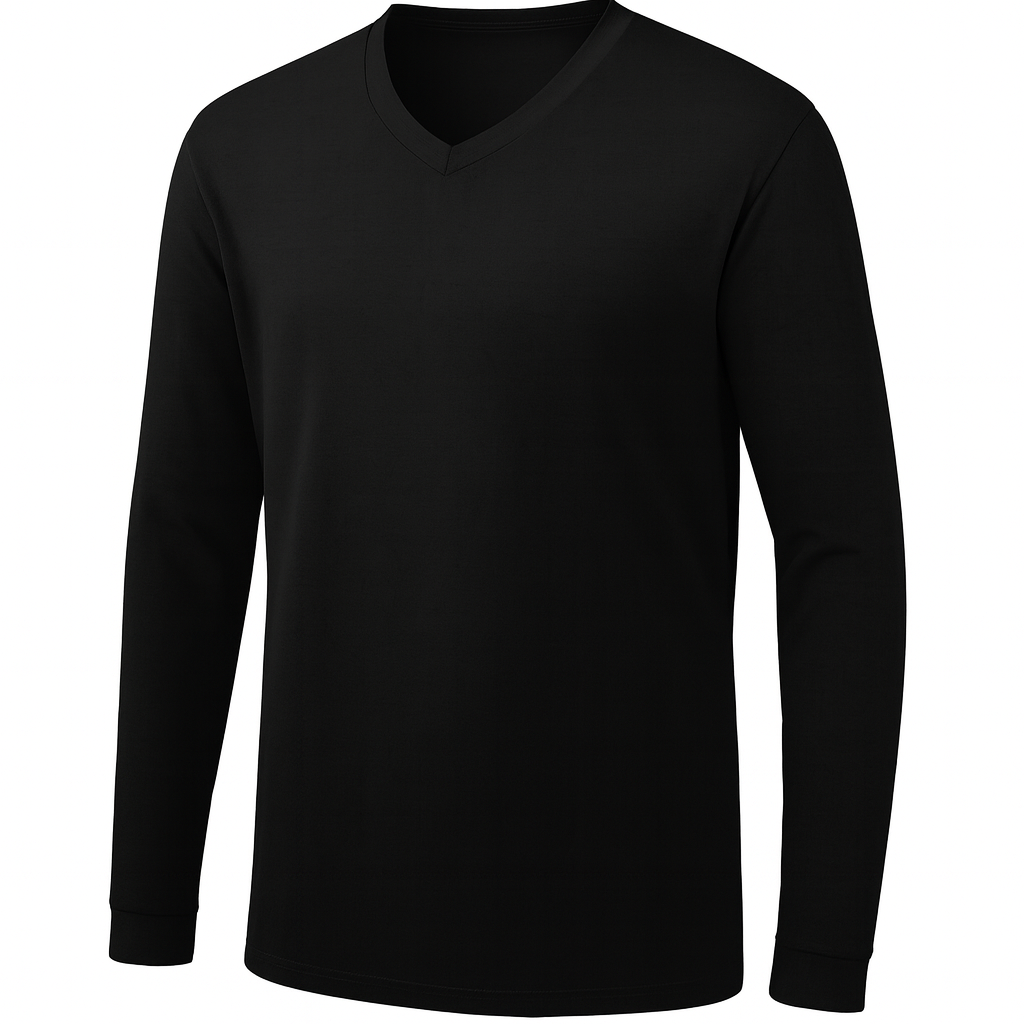 Flexion V-Neck Full Sleeves Jersey - Interlock Stretch Polyester Fabric With No Pockets