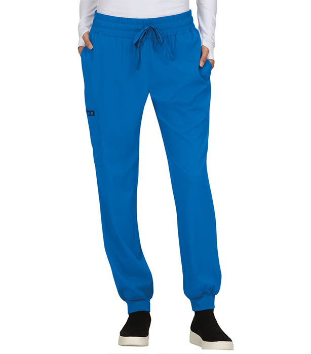 Poplin Unisex Jogger Scrub Pant 5 Pockets (2 Side Pockets, 2 Back Pockets, 1 Cargo Pocket) with Both Elastic Waistband And Drawstring