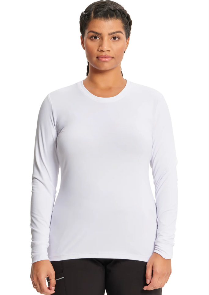 Polyester Interlock Stretch Fabric Unisex CoreLayer Underscrub Top - Full Sleeves, No Pockets