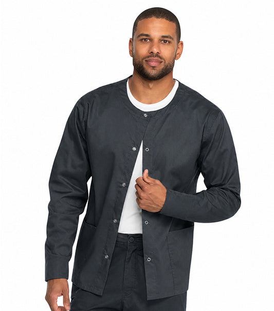 Poplin Unisex Scrub Jacket Full-Sleeve with 2 Pockets Snap Button