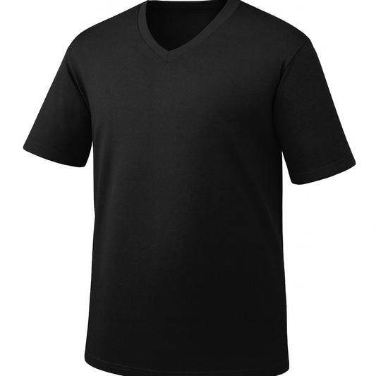 Flexion V-Neck Half Sleeves Jersey - Interlock Stretch Polyester Fabric With No Pockets