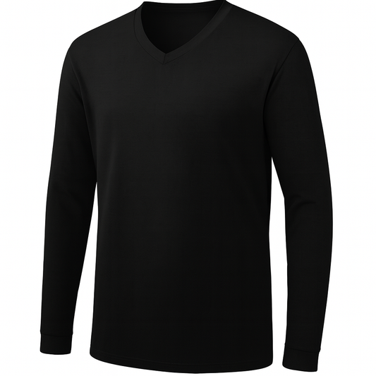 Flexion V-Neck Full Sleeves Jersey - Interlock Stretch Polyester Fabric With No Pockets