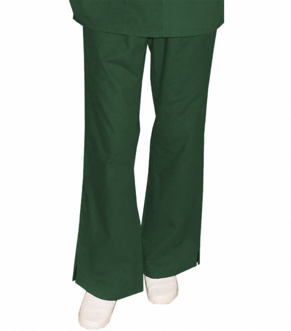 Microfiber Women Scrub Pant 2 side pockets flare leg with elastic and drawtsring (100% Polyester)