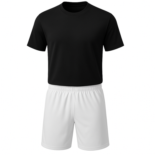 Kids’ Flexion Soccer Kit - Interlock Stretch Polyester Fabric With Round Neck Jersey (No Pockets) and Shorts (2 Side Pockets)