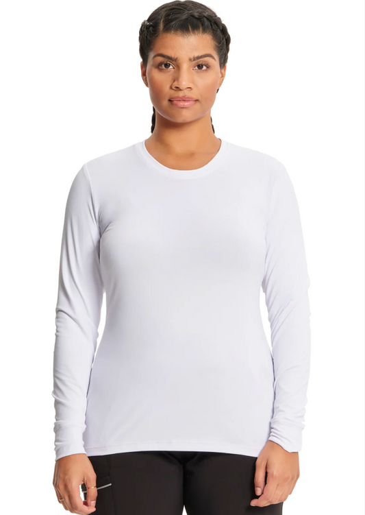 Polyester Interlock Stretch Fabric Unisex CoreLayer Underscrub Top - Full Sleeves, No Pockets